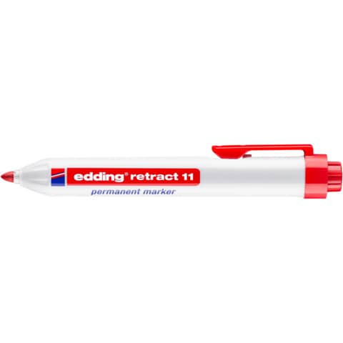 Marcatore permanente edding Retract 11 punta conica 1,5-3 mm rosso E-11 002